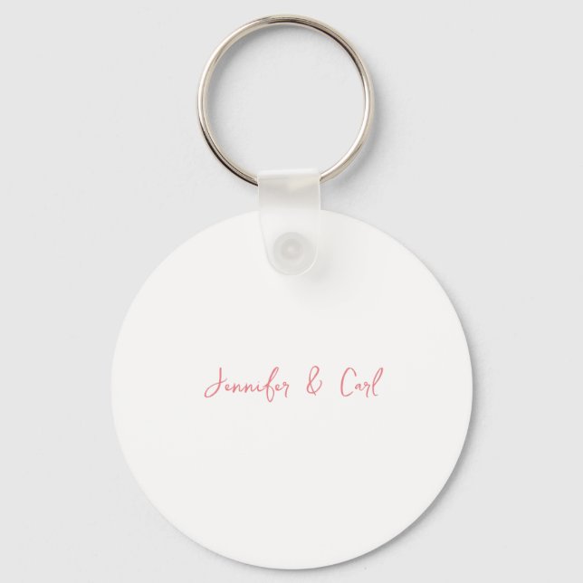 Professional Classic Calligraphy Minimalist Plain Keychain (Front)