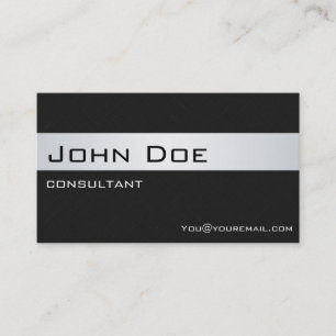 Professional Classic Modern Black and Silver Business Card