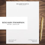 Professional Classic Style Business Letterhead<br><div class="desc">Classic and professional personalized letterhead. A simple pairing of modern serif and geometric lettering, creates a simple and stylish look. This letterhead is printed in black, on a crisp white paper with a matte finish. There's also a range of other paper stock to choose from. All the text can be...</div>