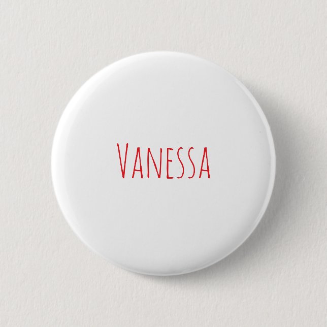 Professional classical calligraphy name custom red 2 inch round button (Front)