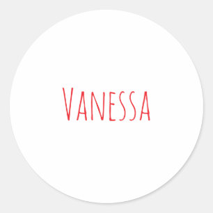 Professional classical calligraphy name custom red classic round sticker