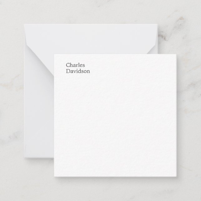Professional Classical Font Minimalist Plain Name Card (Front)
