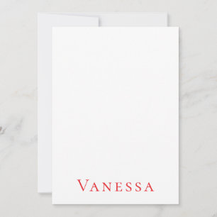 Professional classical font own name custom red