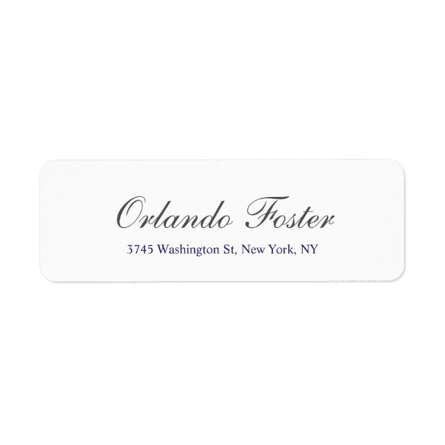 Professional Classical Grey Blue White Script (Front)