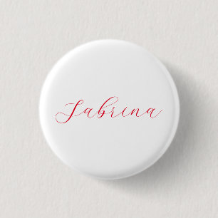 Professional classical handwriting name custom 1 inch round button