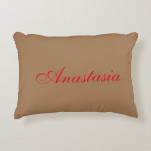 Professional classical handwriting name custom accent pillow
