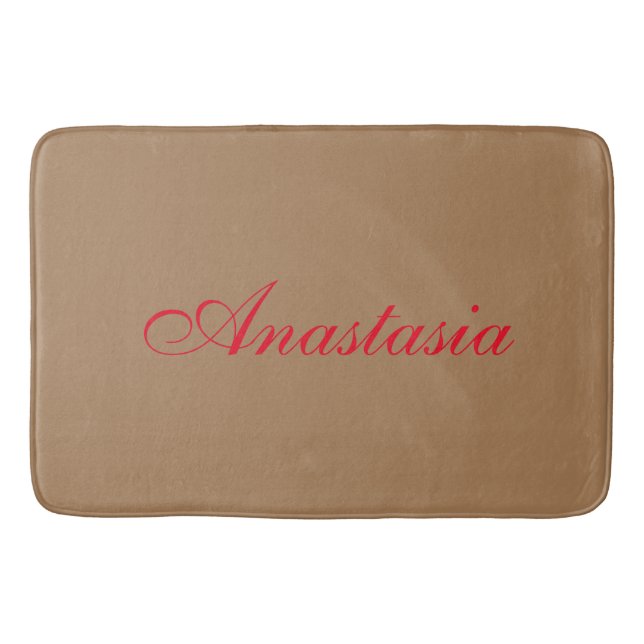 Professional classical handwriting name custom bath mat (Front)