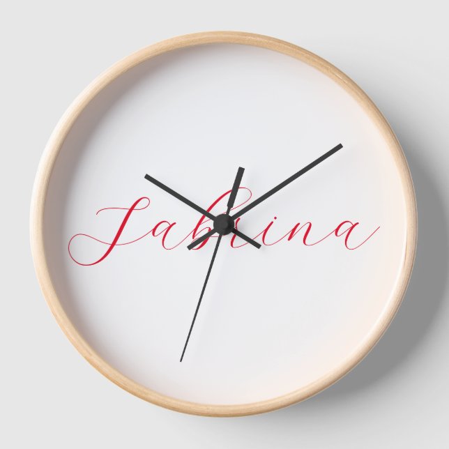 Professional classical handwriting name custom clock (Front)