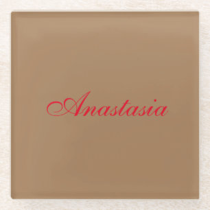 Professional classical handwriting name custom glass coaster