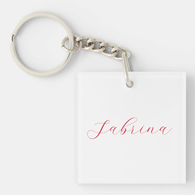 Professional classical handwriting name custom keychain (Front)