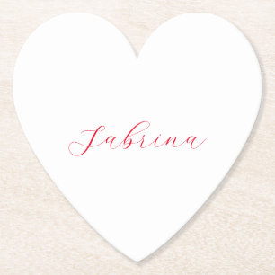 Professional classical handwriting name custom paper coaster