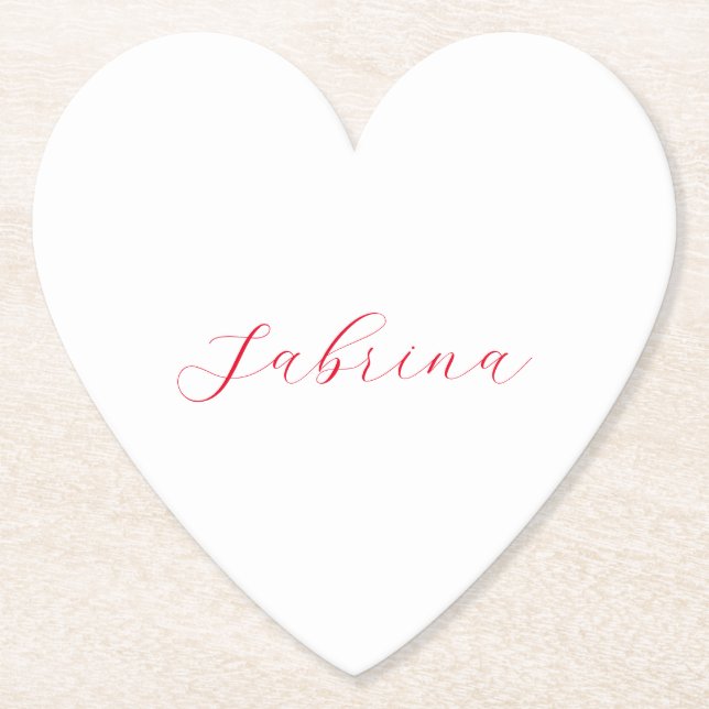 Professional classical handwriting name custom paper coaster (Front)