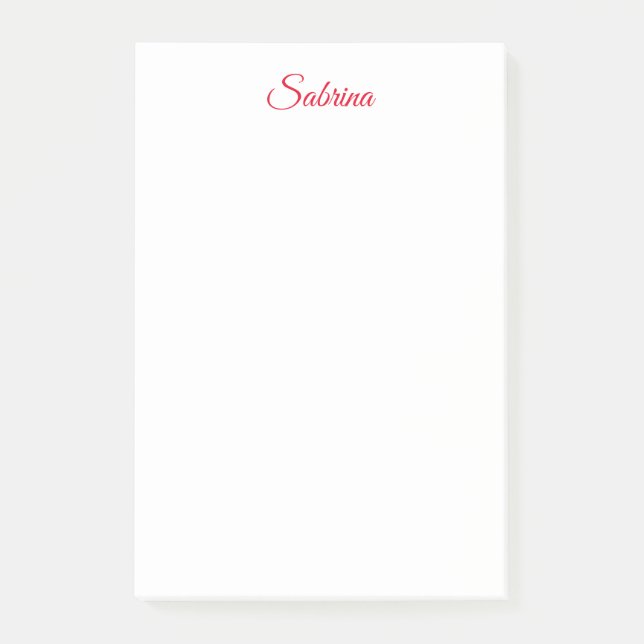 Professional classical handwriting name custom post-it notes (Front)