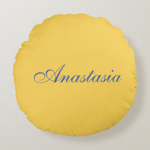 Professional classical handwriting name custom round pillow
