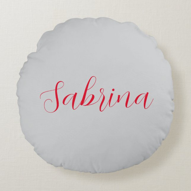 Professional classical handwriting name custom round pillow (Front)