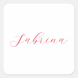 Professional classical handwriting name custom square sticker