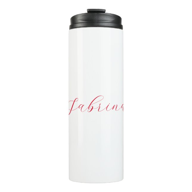 Professional classical handwriting name custom thermal tumbler (Front)
