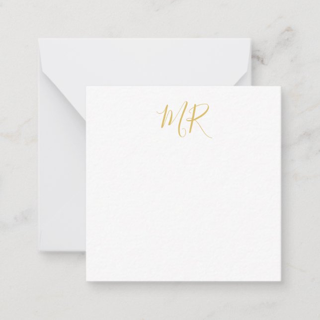Professional Classical Monogram Minimalist Plain Card (Front)