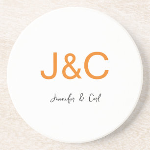 Professional Classical Monogram Minimalist Plain Coaster