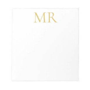 Professional Classical Monogram Minimalist Plain Notepad
