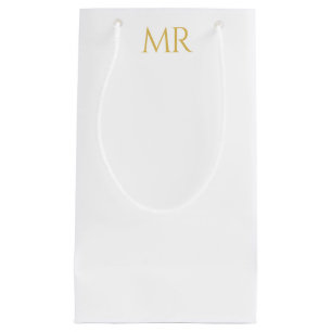 Professional Classical Monogram Minimalist Plain Small Gift Bag