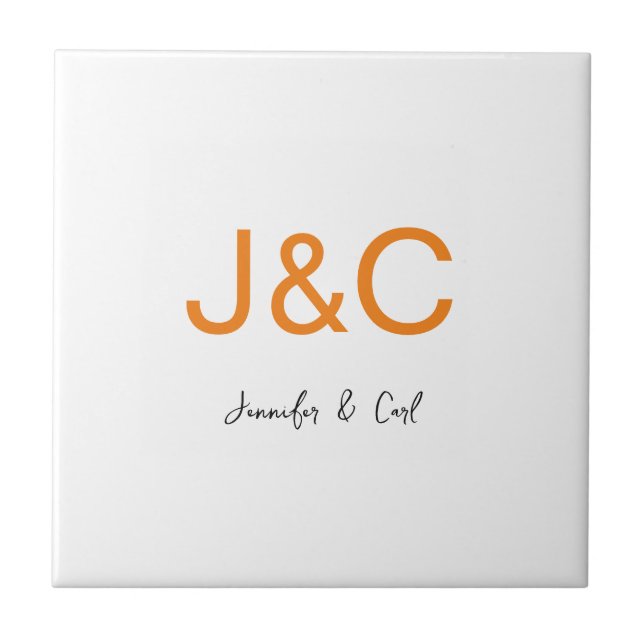 Professional Classical Monogram Minimalist Plain Tile (Front)