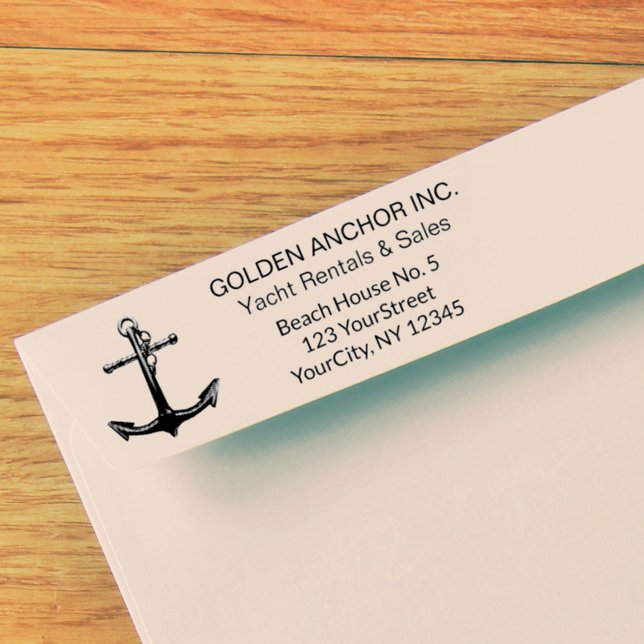 Professional Classy Nautical Anchor Business Self-inking Stamp (Creator Uploaded)