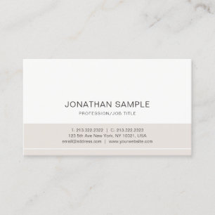 Professional Clean Plain Modern Elegant Colors Business Card