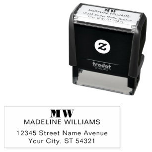 Professional Clean Simple Business Return Address Self-inking Stamp