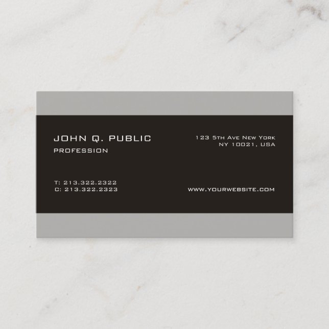 Professional Clean Trending Creative Modern Design Business Card (Front)
