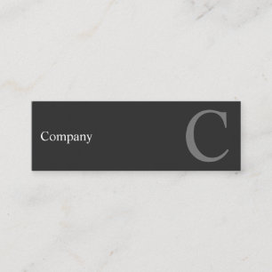 Professional Clean Typo B&W Mini Business Card