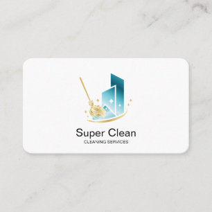 Professional Cleaning House Services Business Card