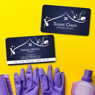 Professional Cleaning House Services Business Card
