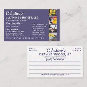 Professional Cleaning/Janitorial Housekeeping Serv Business Card
