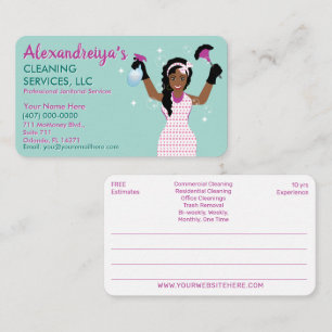 Professional Cleaning/Janitorial Housekeeping Serv Business Card