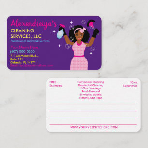 Professional Cleaning/Janitorial Housekeeping Serv Business Card