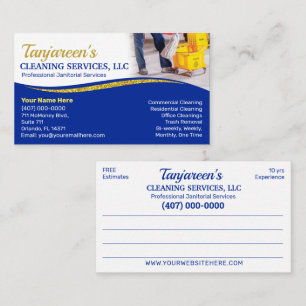 Professional Cleaning/Janitorial Housekeeping Serv Business Card