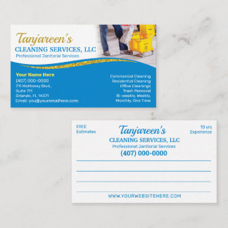 Professional Cleaning/Janitorial Housekeeping Serv Business Card