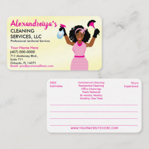 Professional Cleaning/Janitorial Housekeeping Serv Business Card