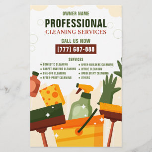 Professional Cleaning Service Business Advertising Flyer