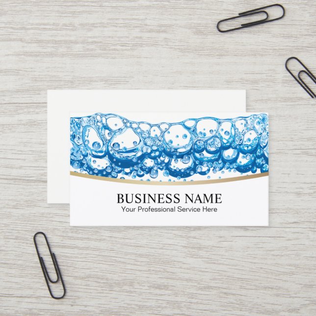 Professional Cleaning Service Business Card (Front/Back In Situ)