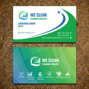 Professional Cleaning Service, Gardening, Disposal Business Card