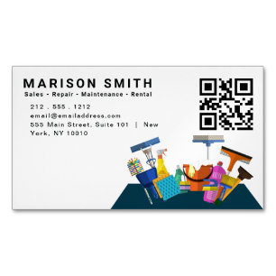 Professional Cleaning Service  Magnetic Business Card