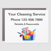 Professional Cleaning Service Mobile Car Magnets (Front)