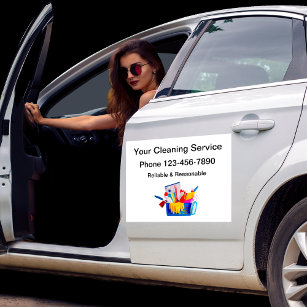 Professional Cleaning Service Mobile Car Magnets