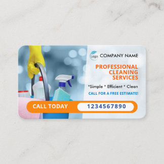 Professional Cleaning Services Business Card