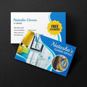 Professional Cleaning Services Maid House Keeper Business Card