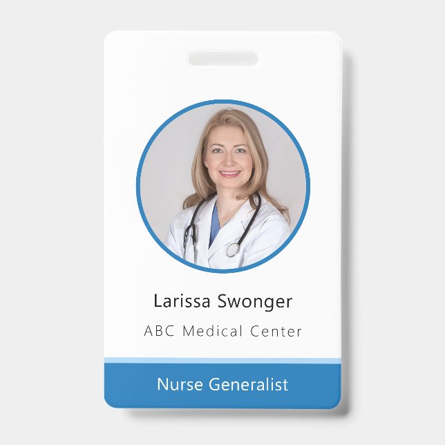 Professional Clinic Hospital Employee ID Name   Badge (Front)