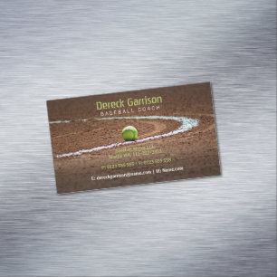 Professional Coach   Baseball Field Magnetic Business Card