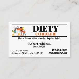 Professional Cobbler Shoe Repair Business Card